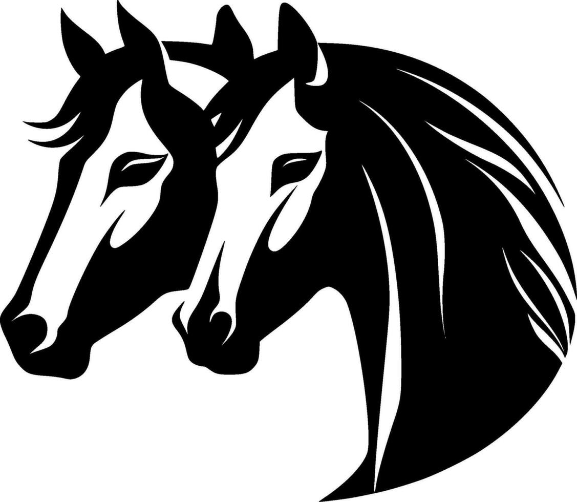 caballos - alto calidad vector logo - vector ilustración ideal para camiseta gráfico