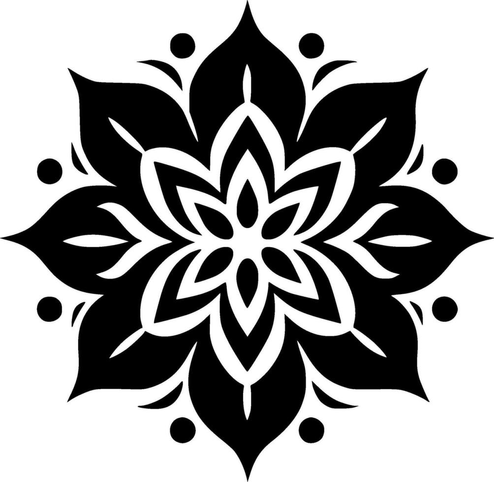 Mandala, Minimalist and Simple Silhouette - Vector illustration