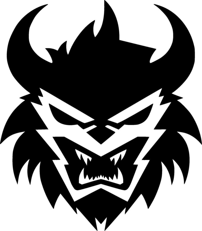 Beast, Black and White Vector illustration