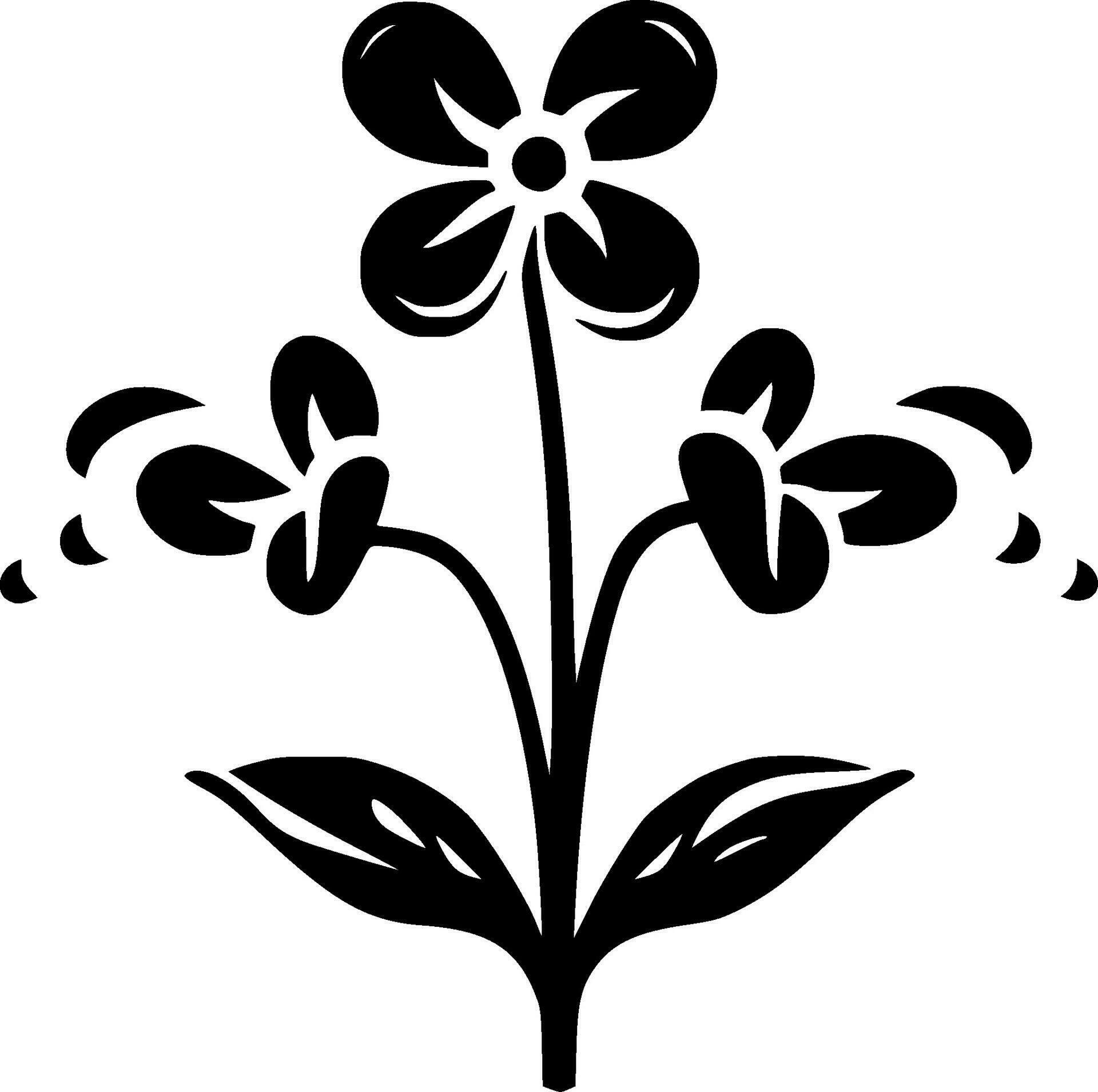 Flower - Black and White Isolated Icon - Vector illustration 30519656