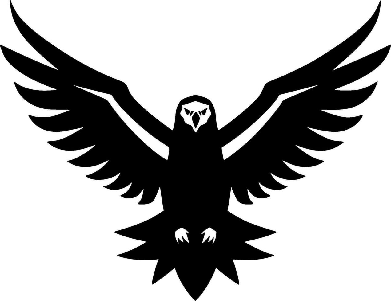 águila, negro y blanco vector ilustración