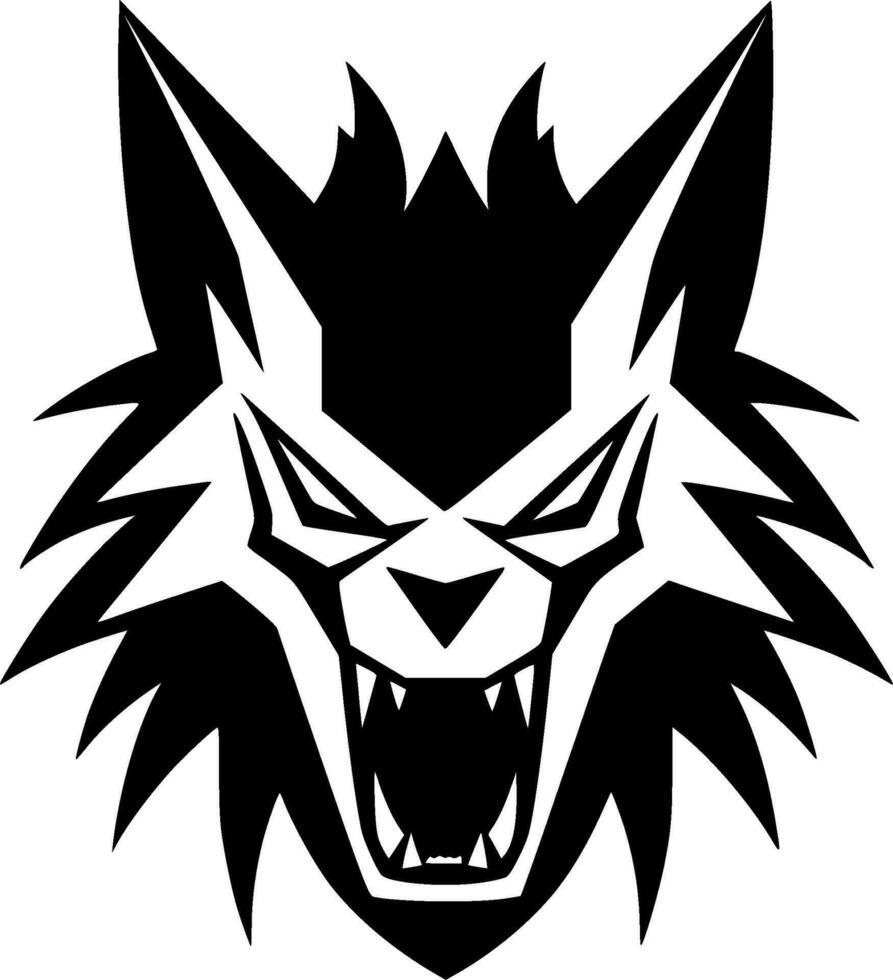 lobo, minimalista y sencillo silueta - vector ilustración