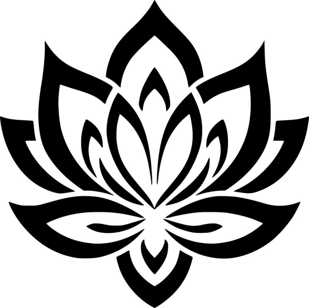 Mandala, Black and White Vector illustration