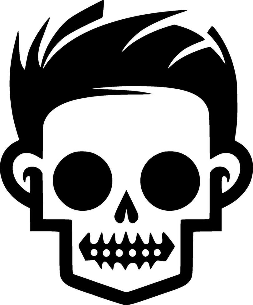 Skull, Minimalist and Simple Silhouette - Vector illustration