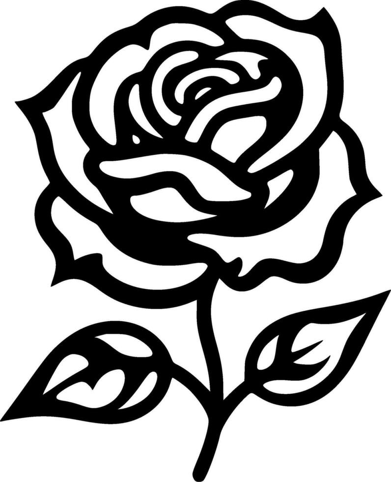 Flower, Minimalist and Simple Silhouette - Vector illustration