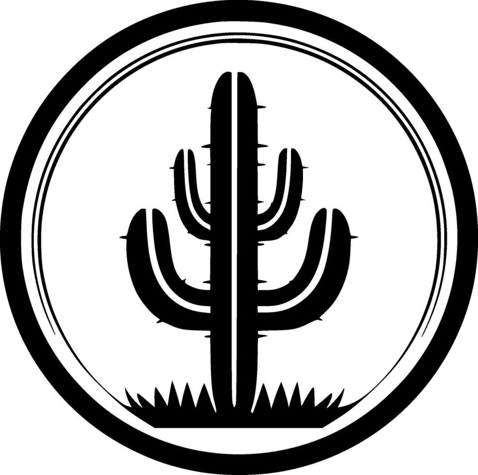 cactus - minimalista y plano logo - vector ilustración