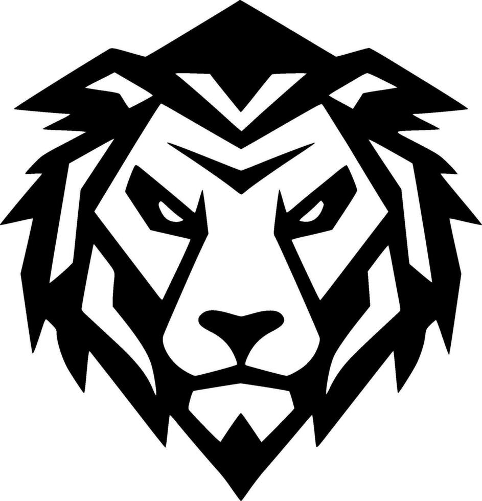 Tiger, Black and White Vector illustration