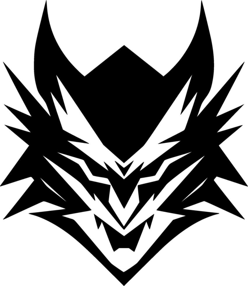 Wolf, Black and White Vector illustration