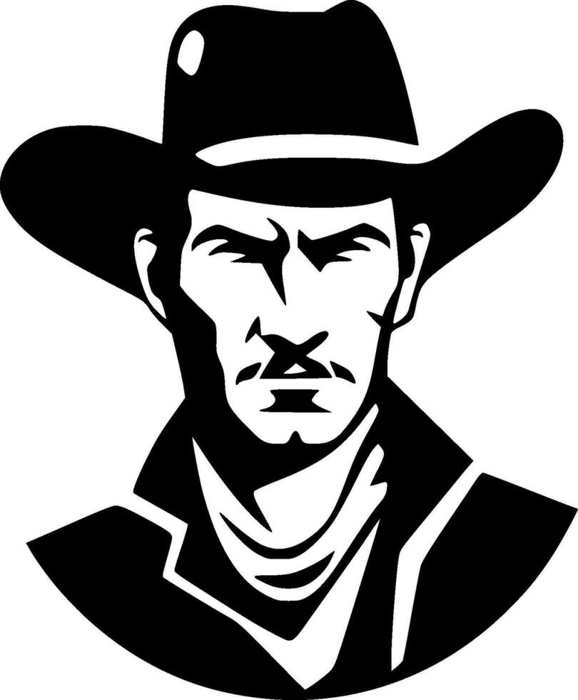 Cowboy - Minimalist and Flat Logo - Vector illustration