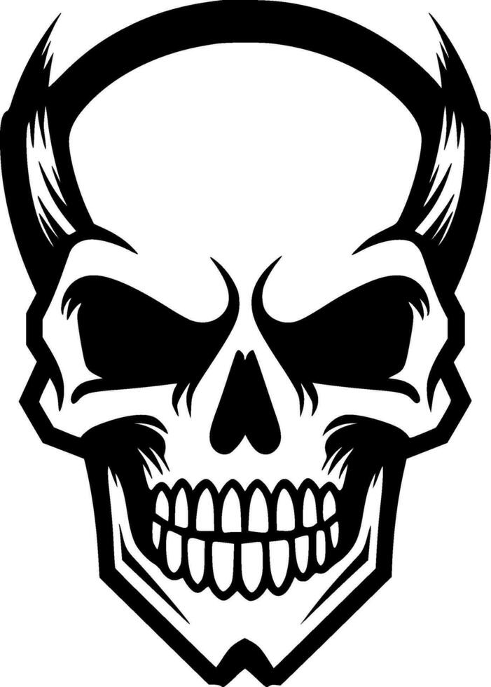 Skull, Black and White Vector illustration 30519804 Vector Art at Vecteezy