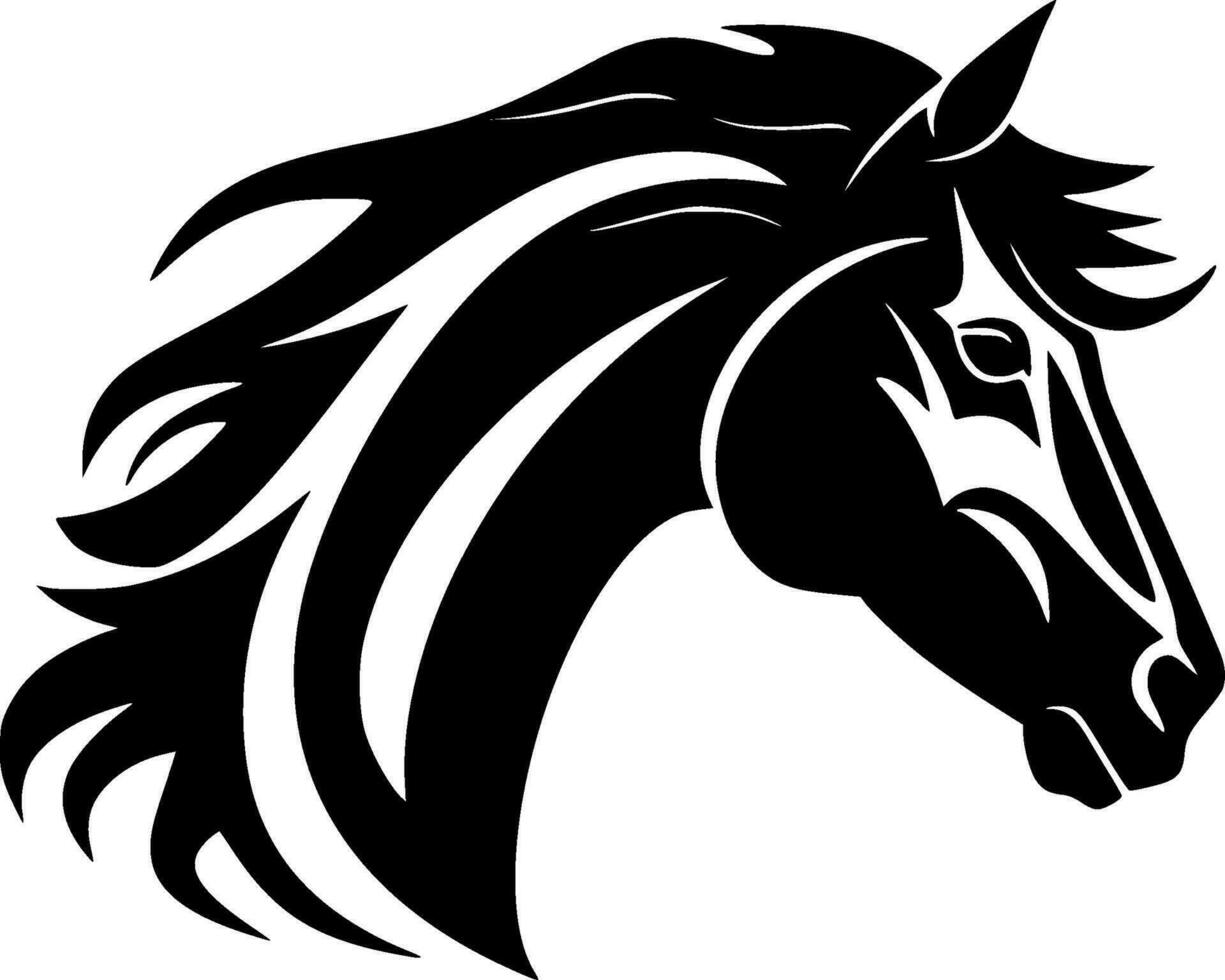 Horse - Minimalist and Flat Logo - Vector illustration