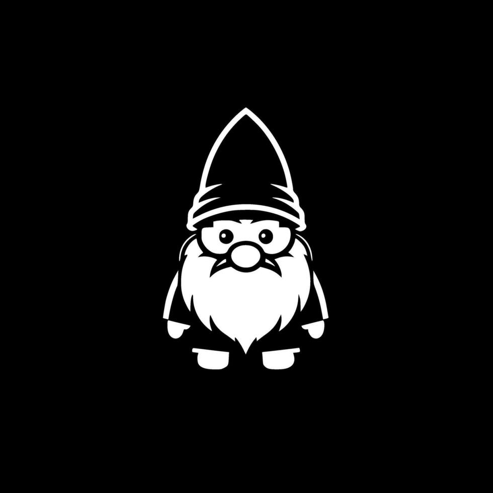 Gnome, Minimalist and Simple Silhouette - Vector illustration