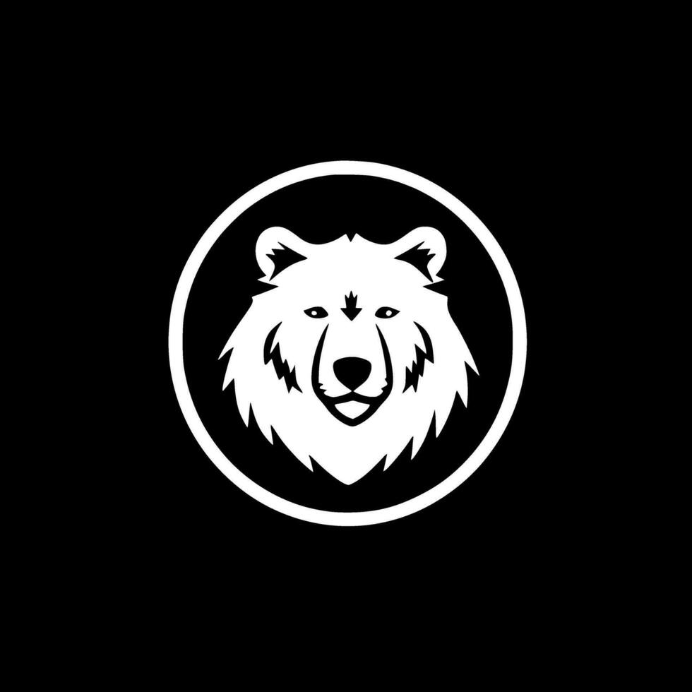 Bear, Black and White Vector illustration