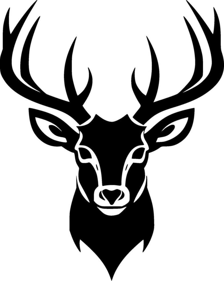 Dear - Black and White Isolated Icon - Vector illustration