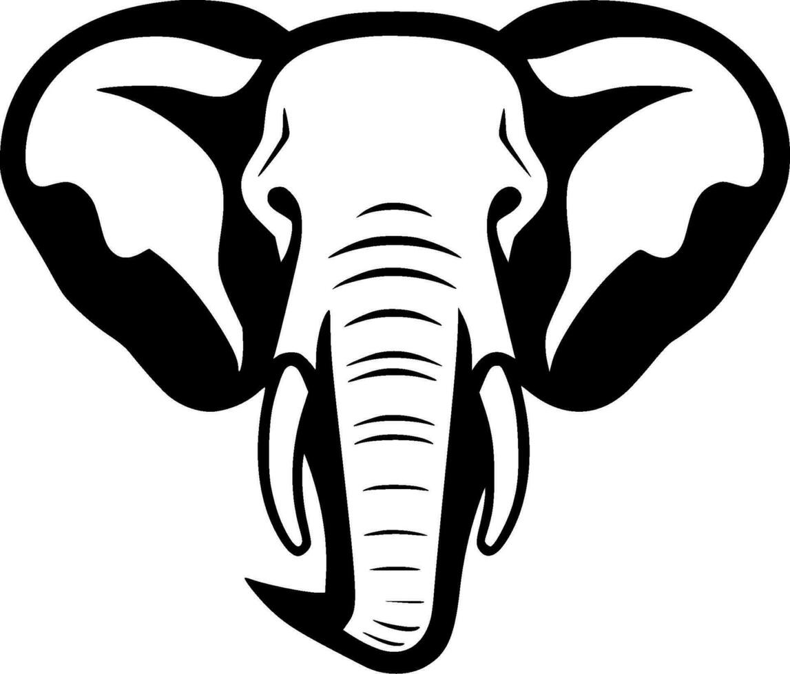 Elephant, Minimalist and Simple Silhouette - Vector illustration