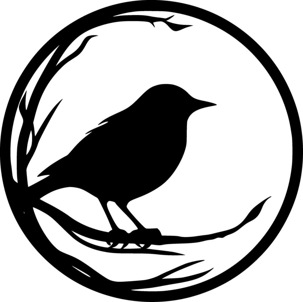 pájaro - minimalista y plano logo - vector ilustración