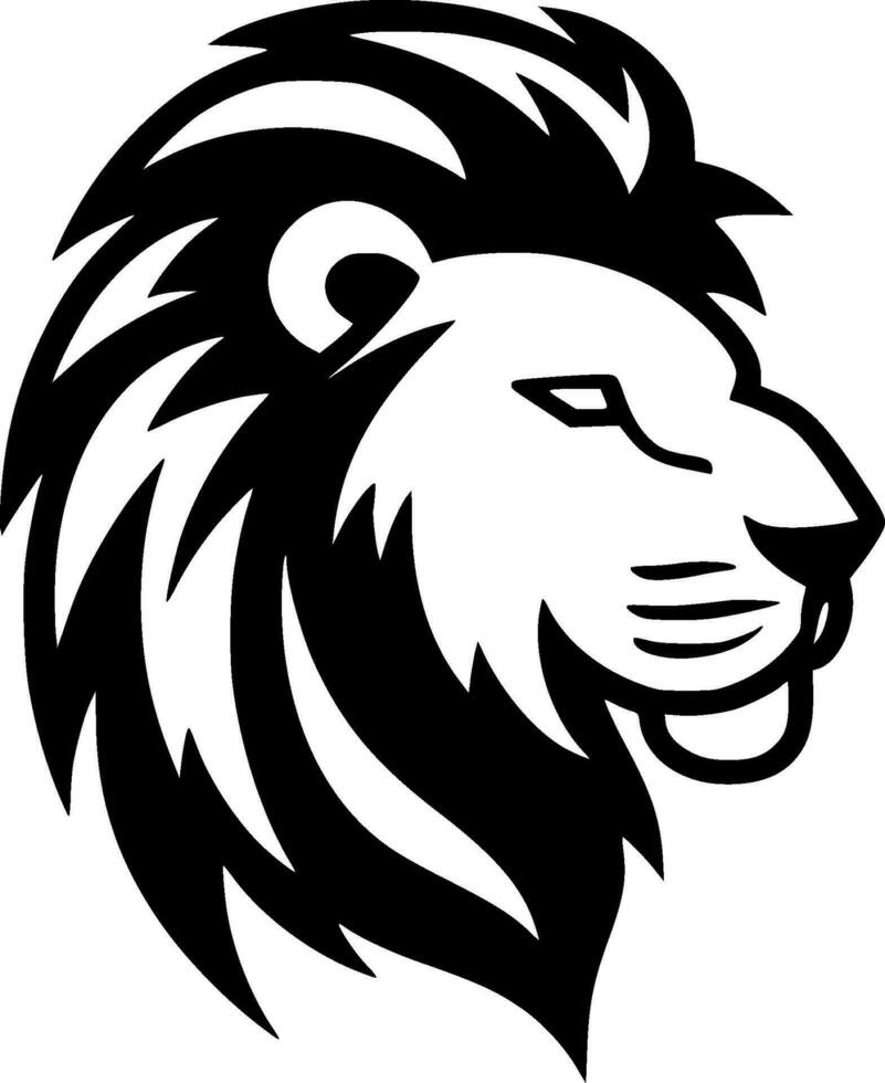 Lion, Minimalist and Simple Silhouette - Vector illustration