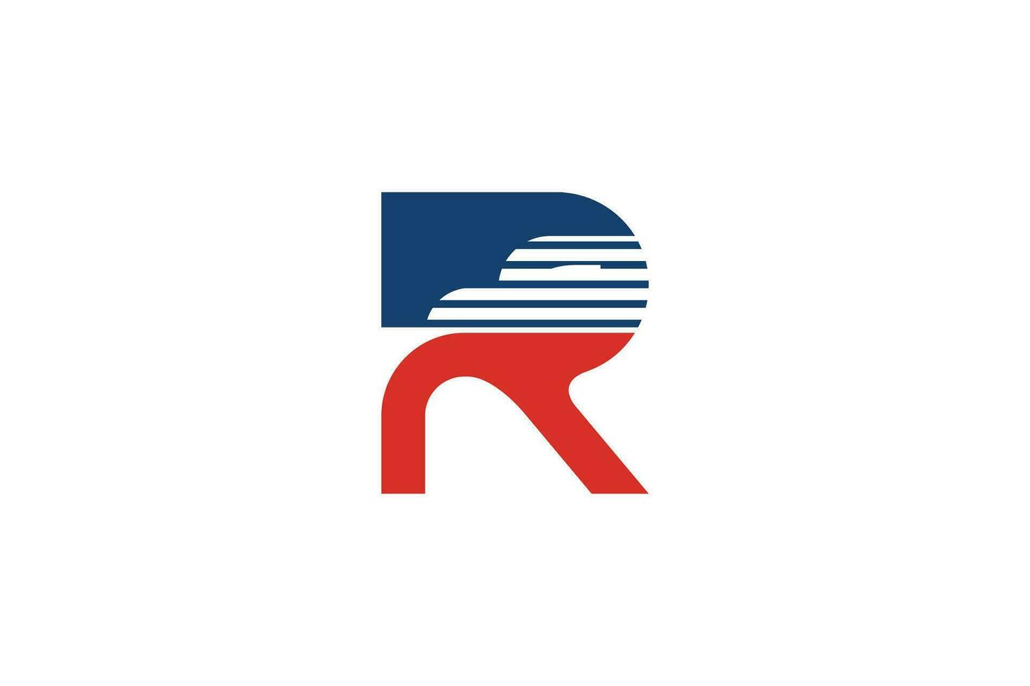 letra r americano águila logo diseño vector gráfico