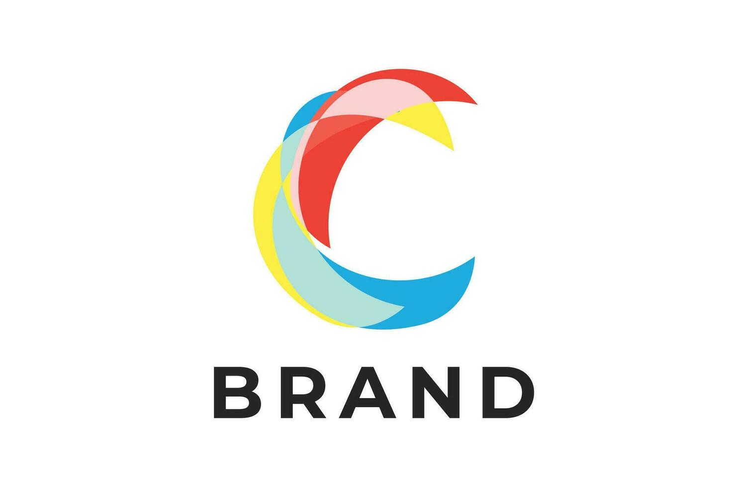 colorful letter C logo design vector