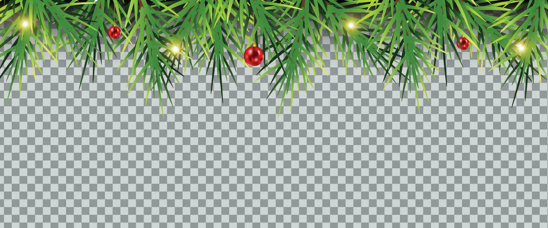 Navidad ornamento decoración bandera con aislado antecedentes vector