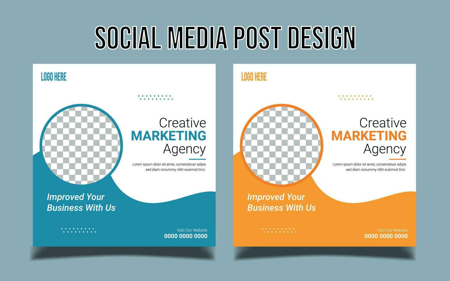 Digital business marketing banner for social media post template vector