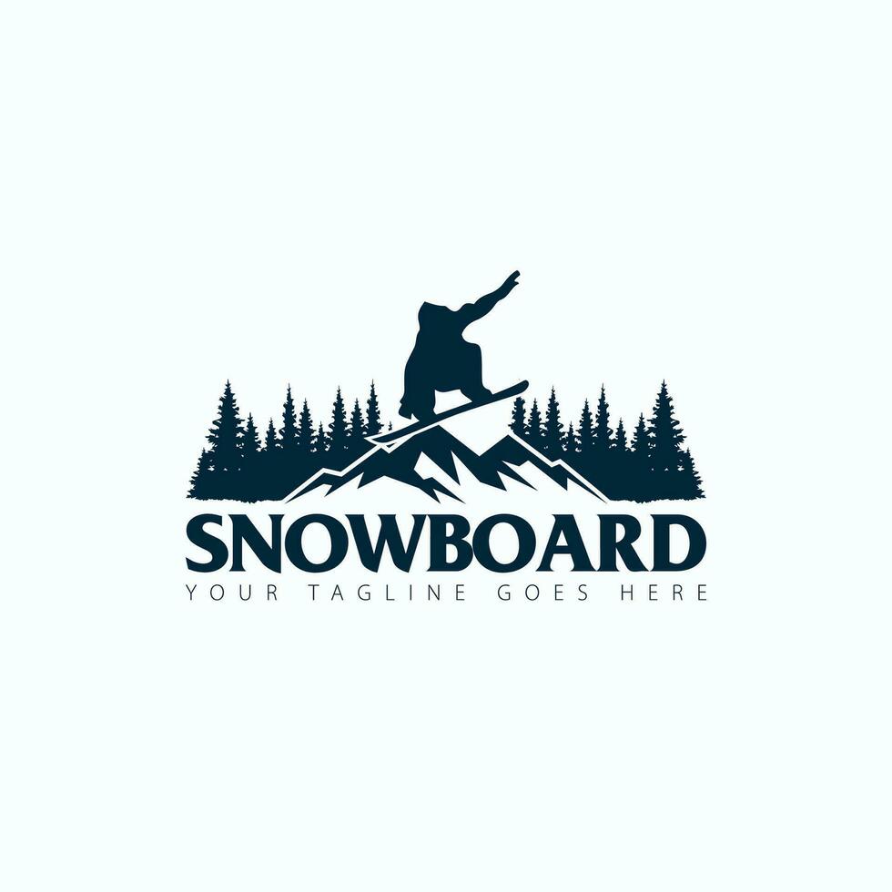 snowboard logo vector