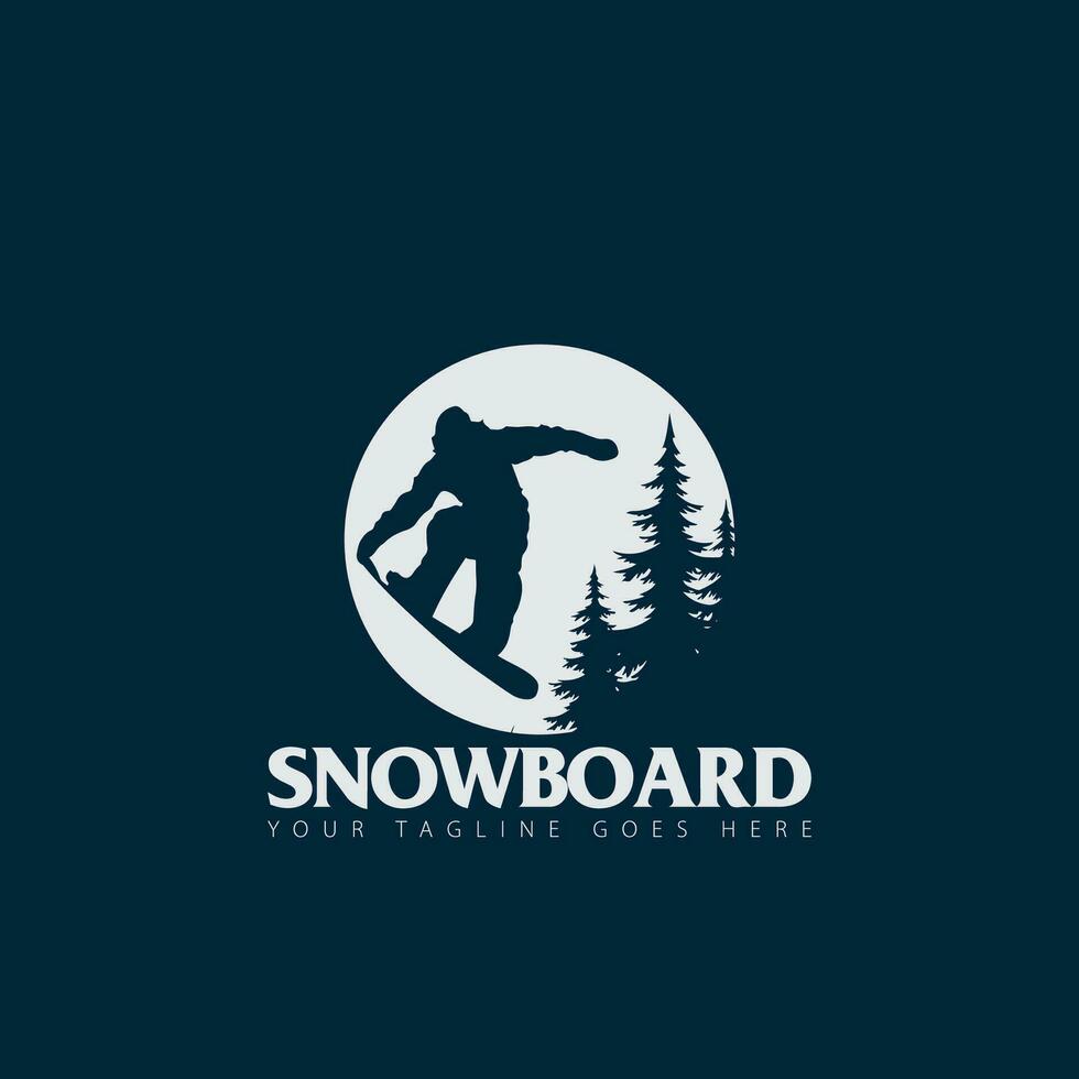 snowboard logo vector