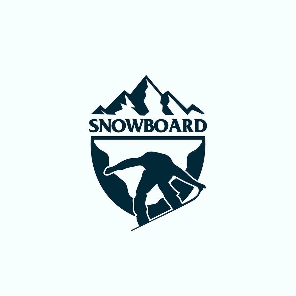 tabla de snowboard logo vector