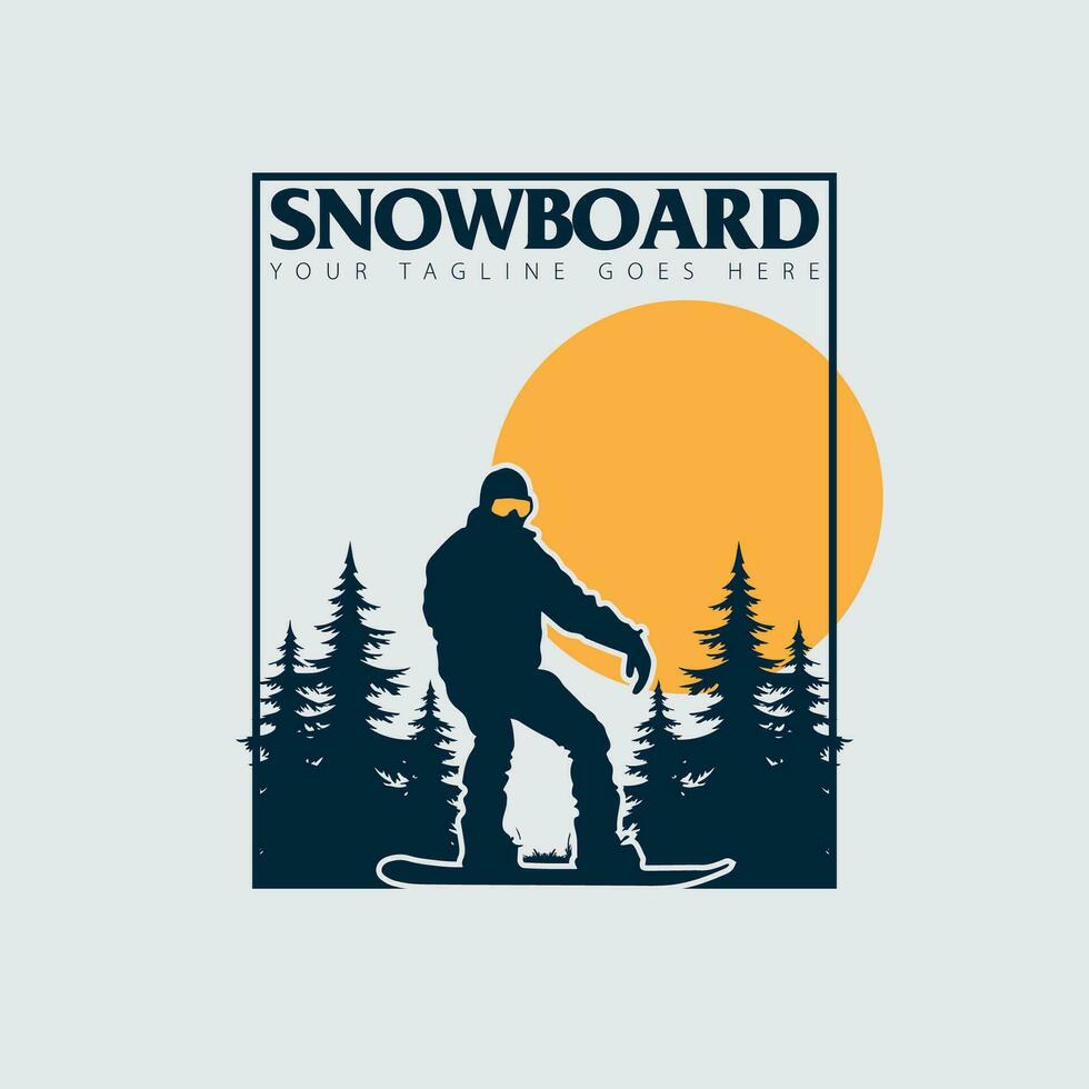 tabla de snowboard logo vector