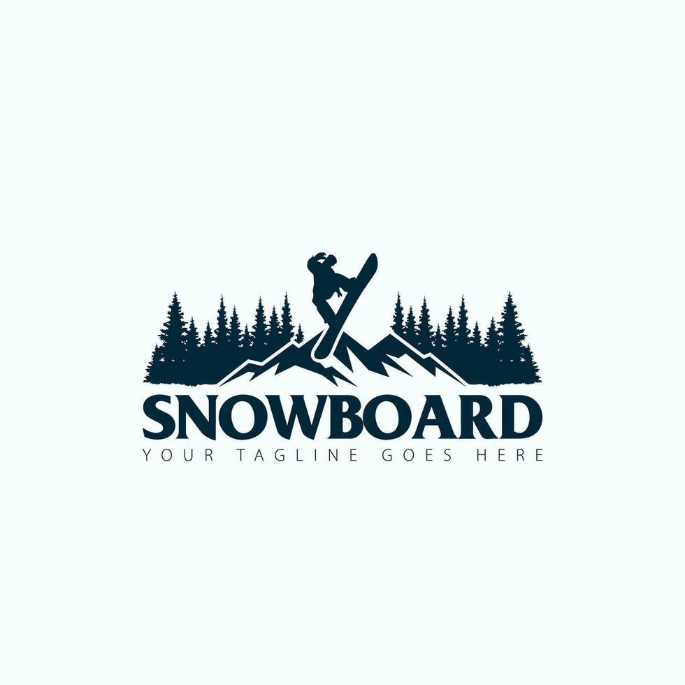 snowboard logo vector