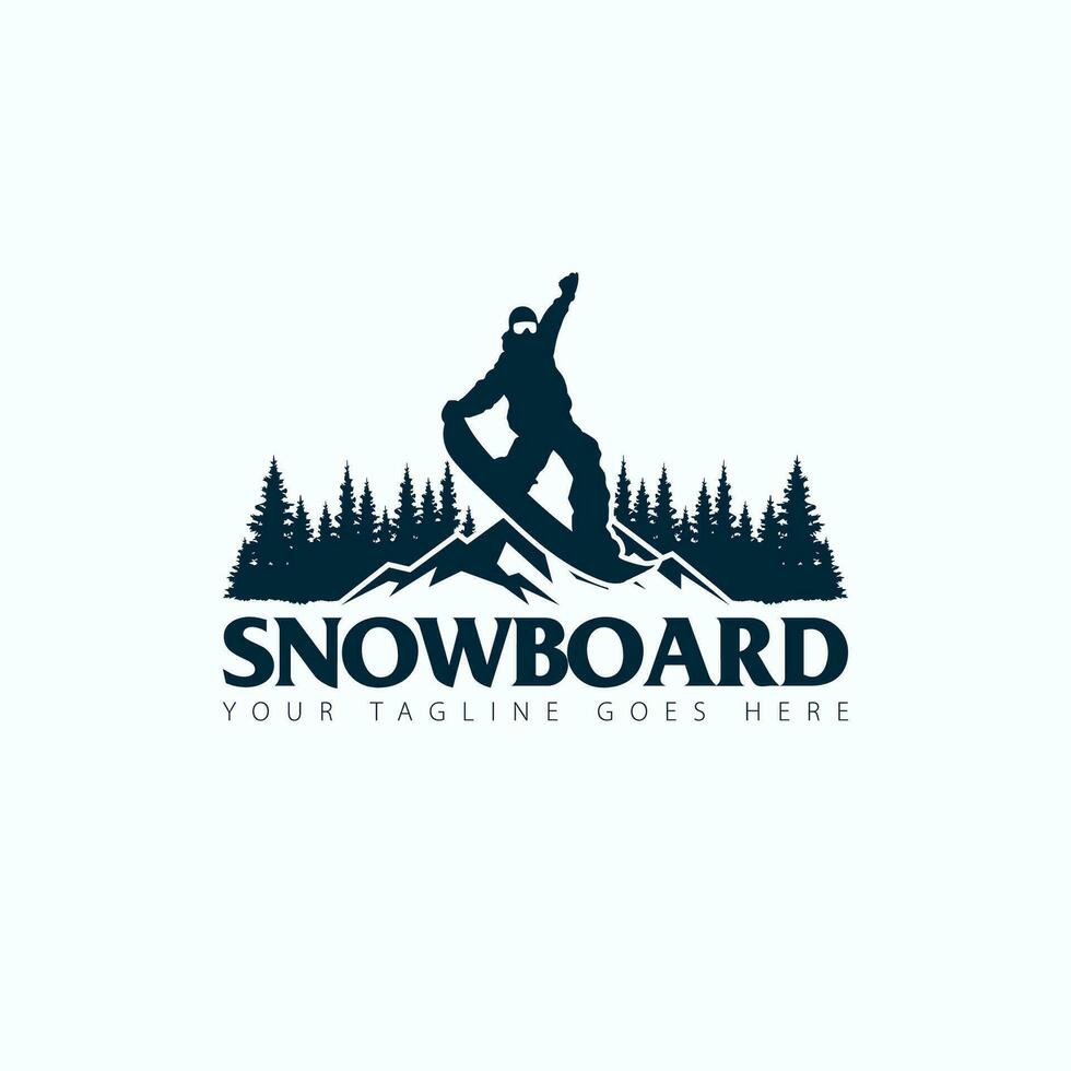 snowboard logo vector