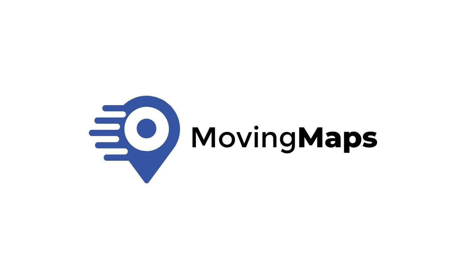 Map location moving logo tech point for internet company vector