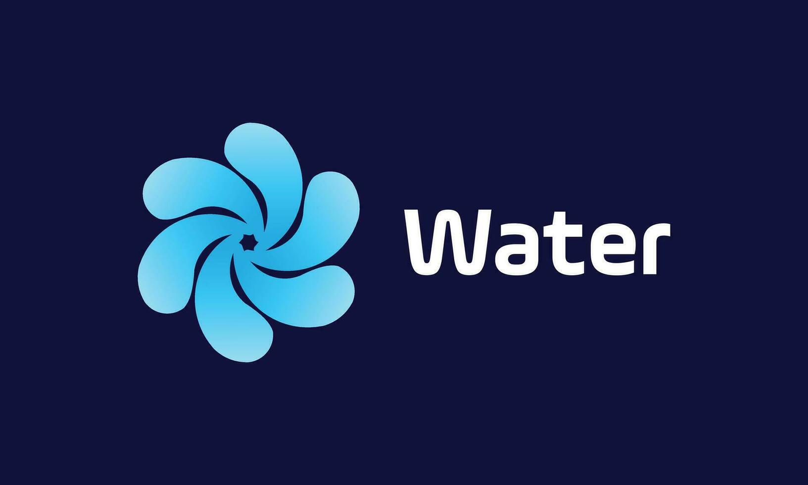 Water swirl shiny circle logo curve idea design vector