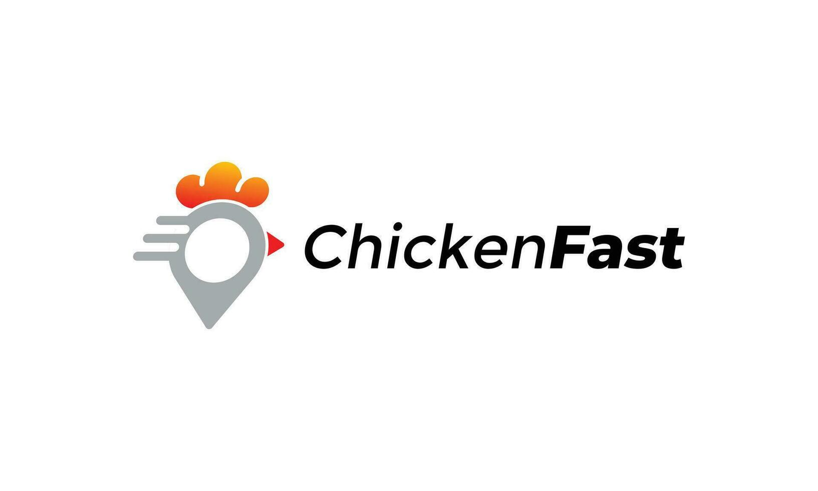 Chicken map food location logo for food eatery business vector