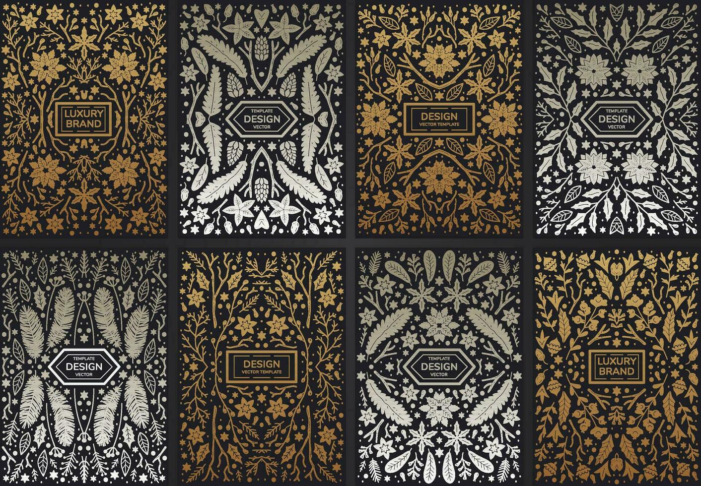 Luxury abstract backgrounds, Merry Christmas invitations, vintage frames. vector