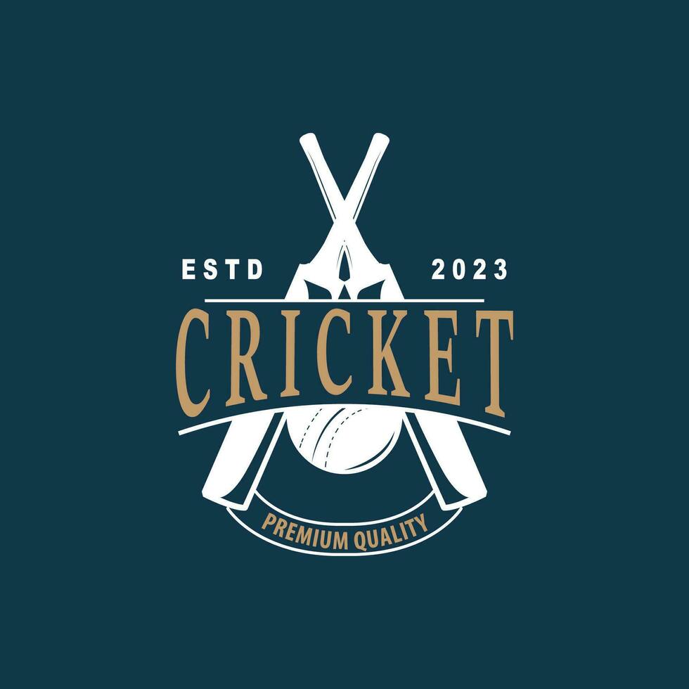 Cricket Sport Logo Design Vector Illustrator Template