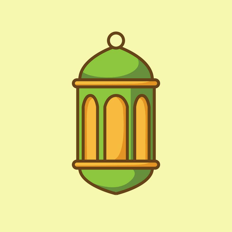 lantern simple icon islamic ornament vector graphic