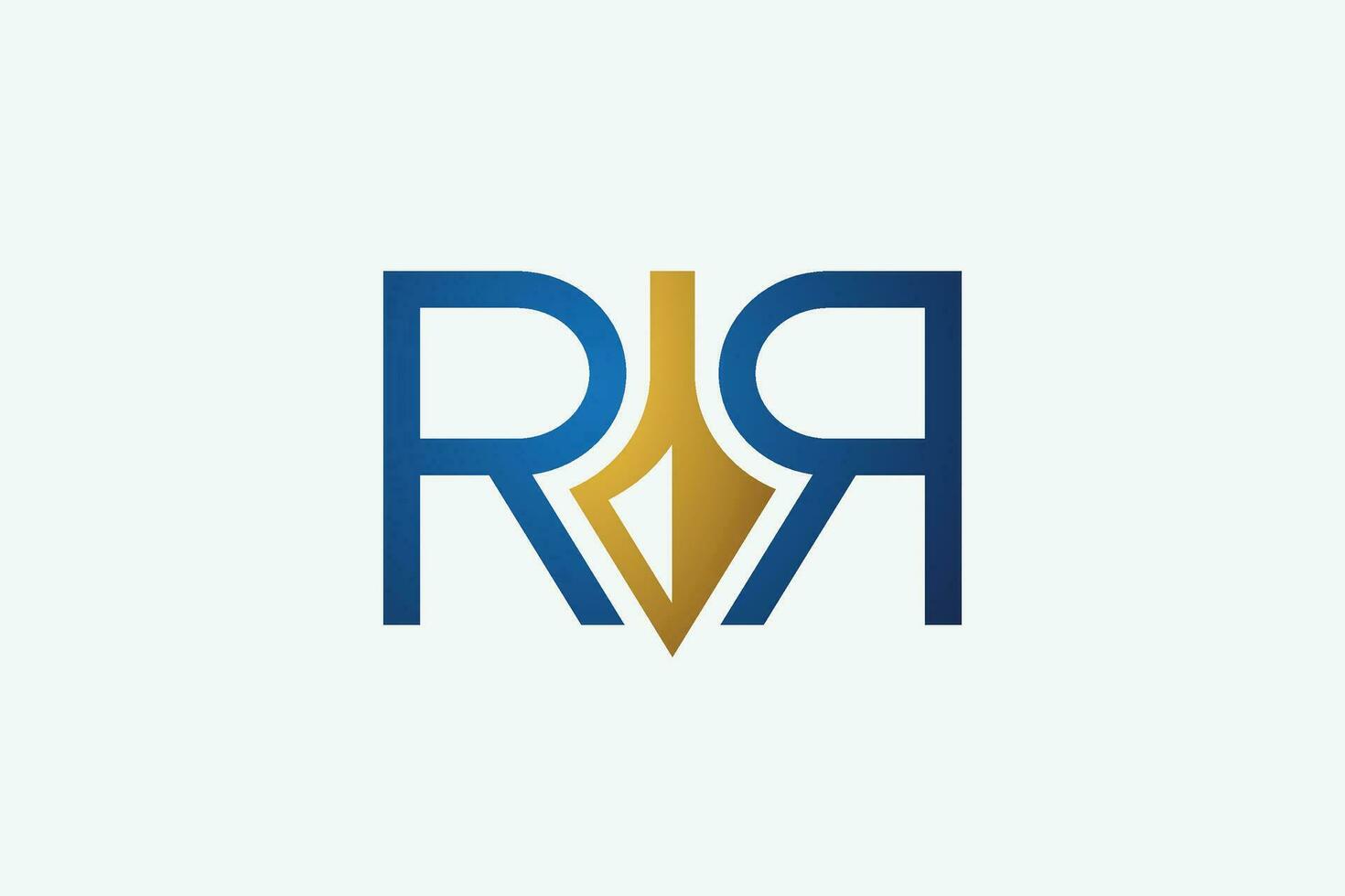 Letter R spear modern logo, clean and minimal style design vector