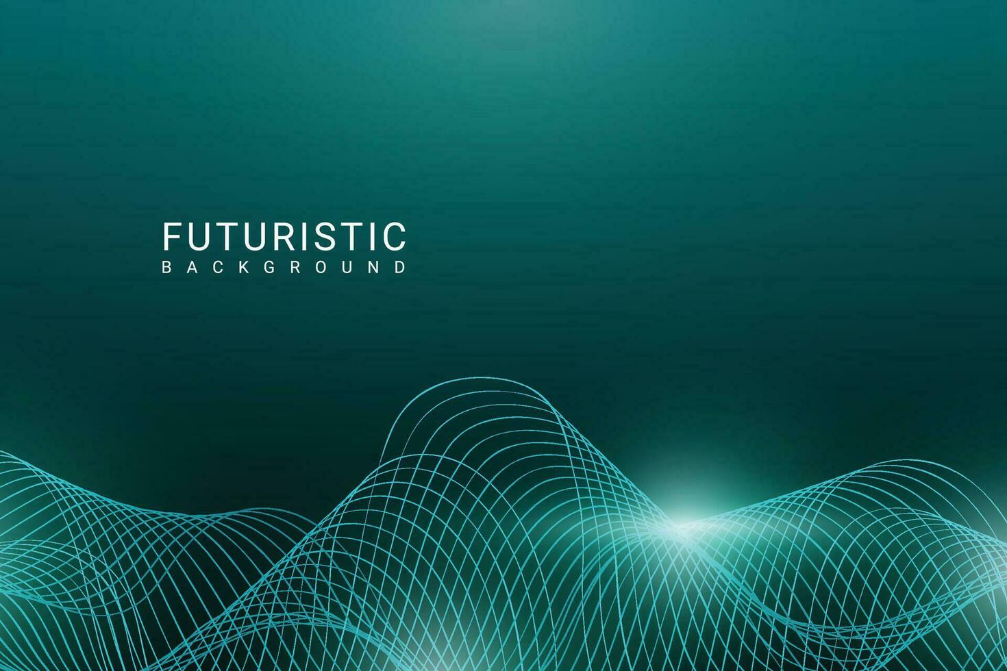 abstract futuristic wave with light effect background vector graphic