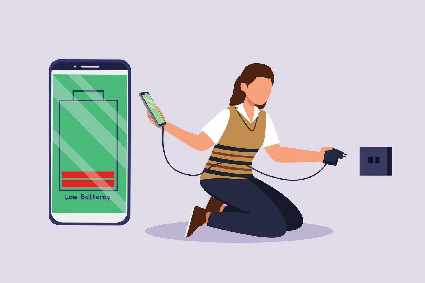 People holding, using mobile phones. Characters with smartphones in hands concept. Colored flat vector illustration isolated.