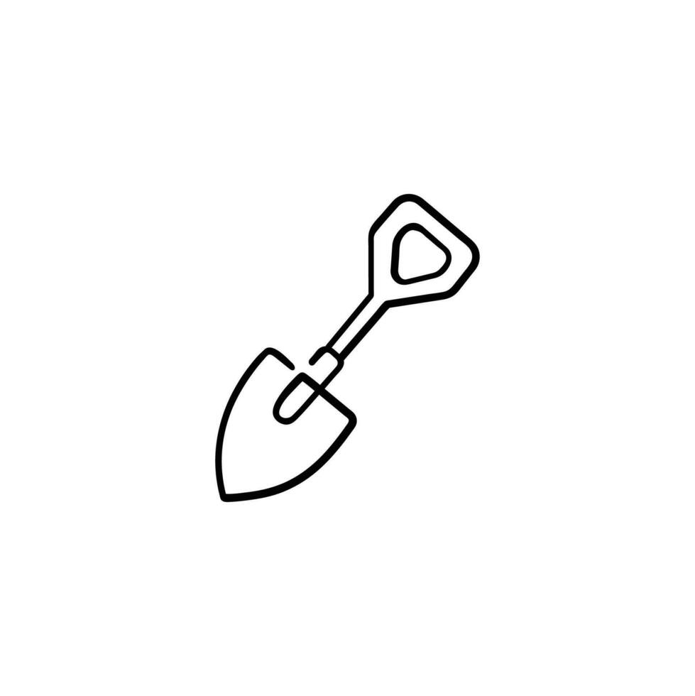 Shovel Line Style Icon Design vector