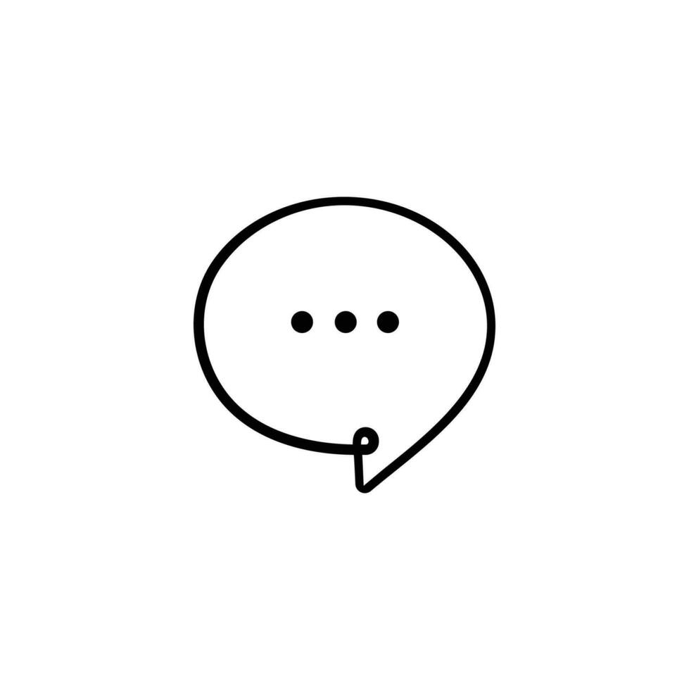 Comment Line Style Icon Design vector