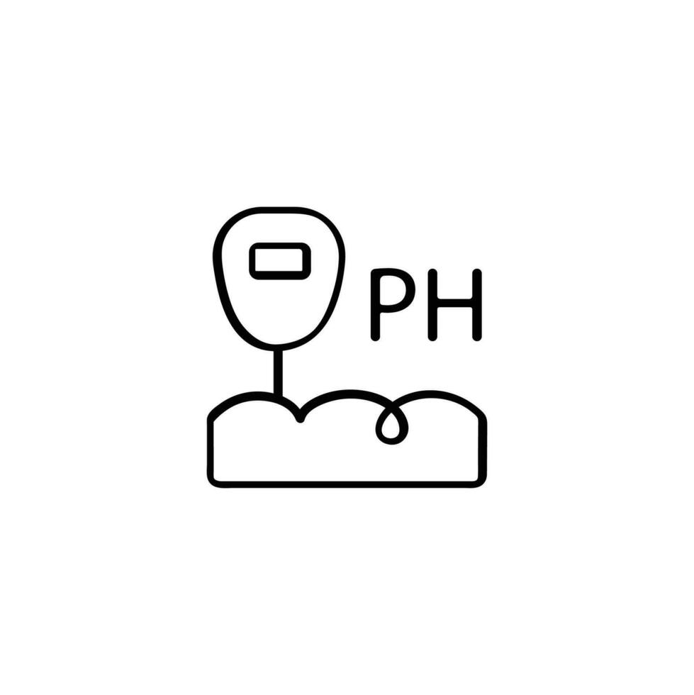 Soil PH Line Style Icon Design vector