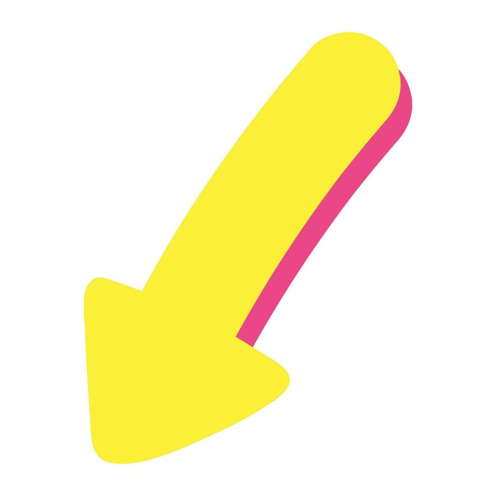 Doodle spiral arrows icon. Design quirky twist zigzag line, spring coil ...