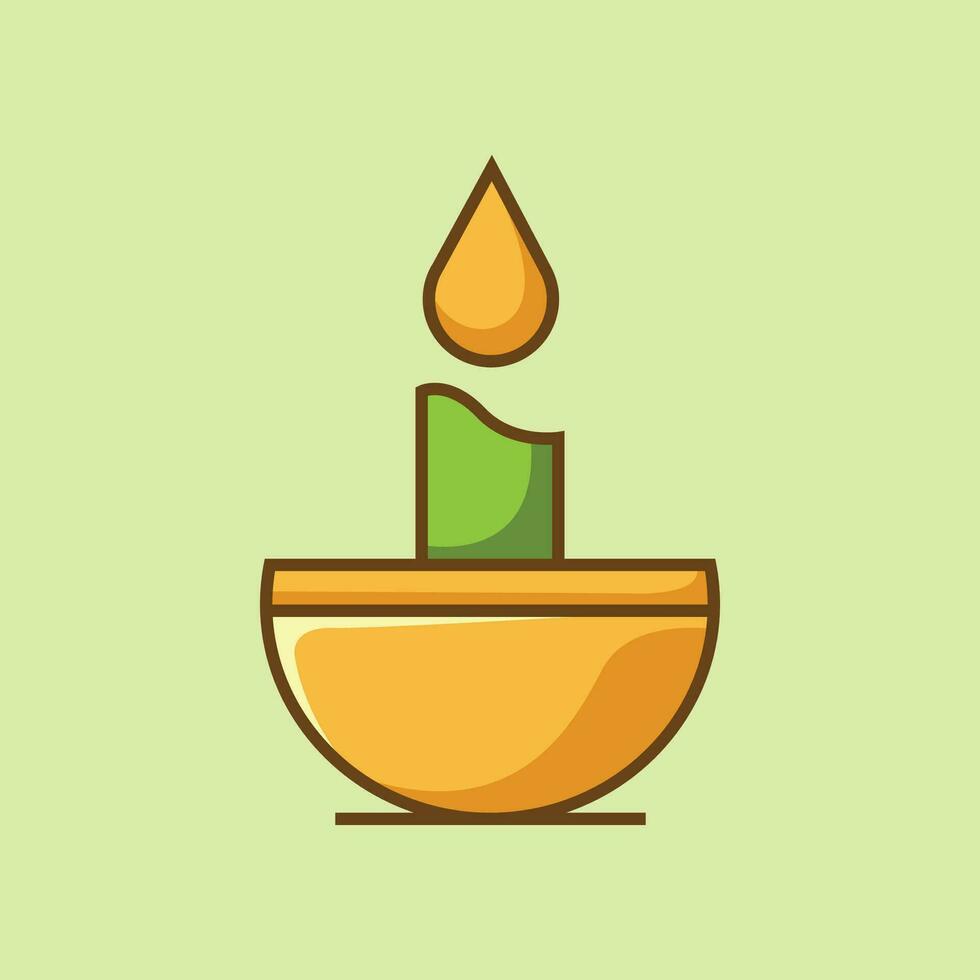 candle traditional light simple style vector, ramadhan event or diwali festival vector