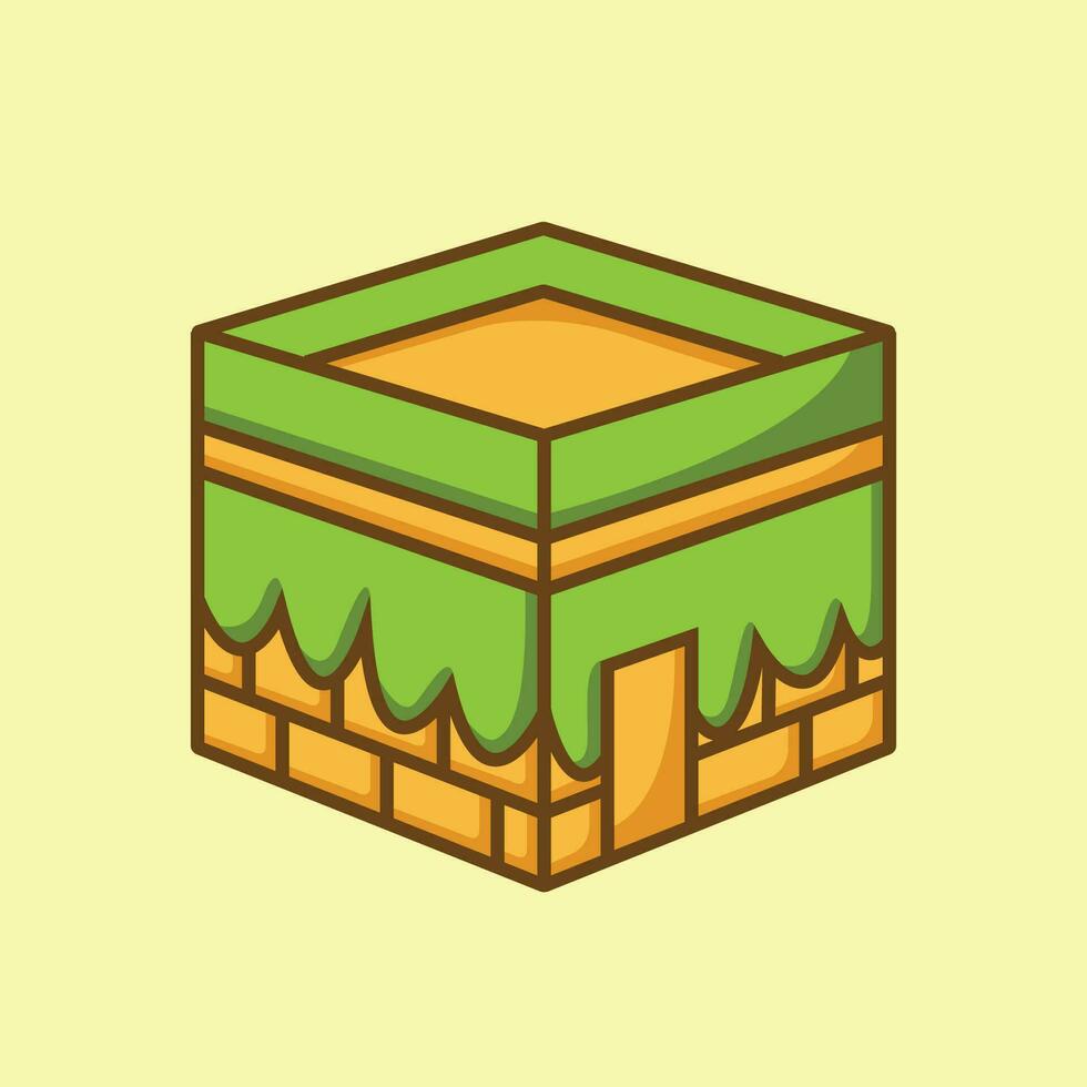 kaaba simple icon vector graphic