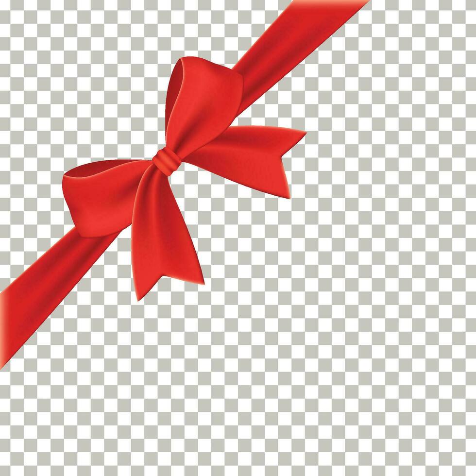 realista rojo regalo cinta ornamento vector gráfico