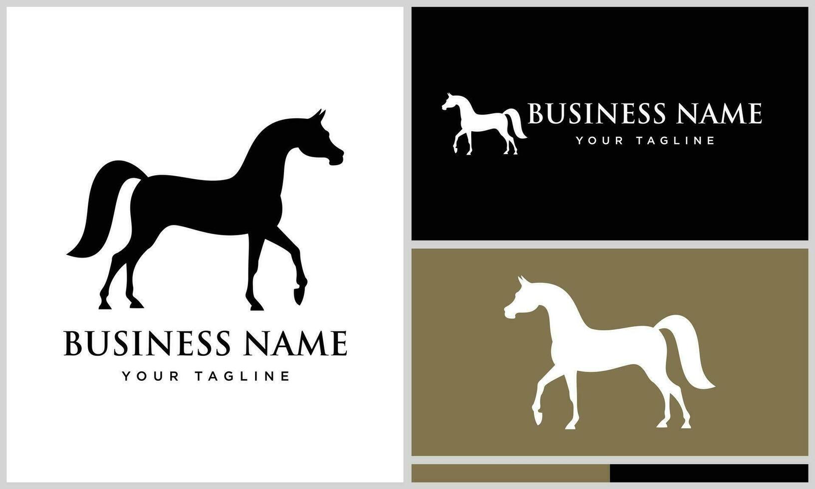 vector arabian horse logo template