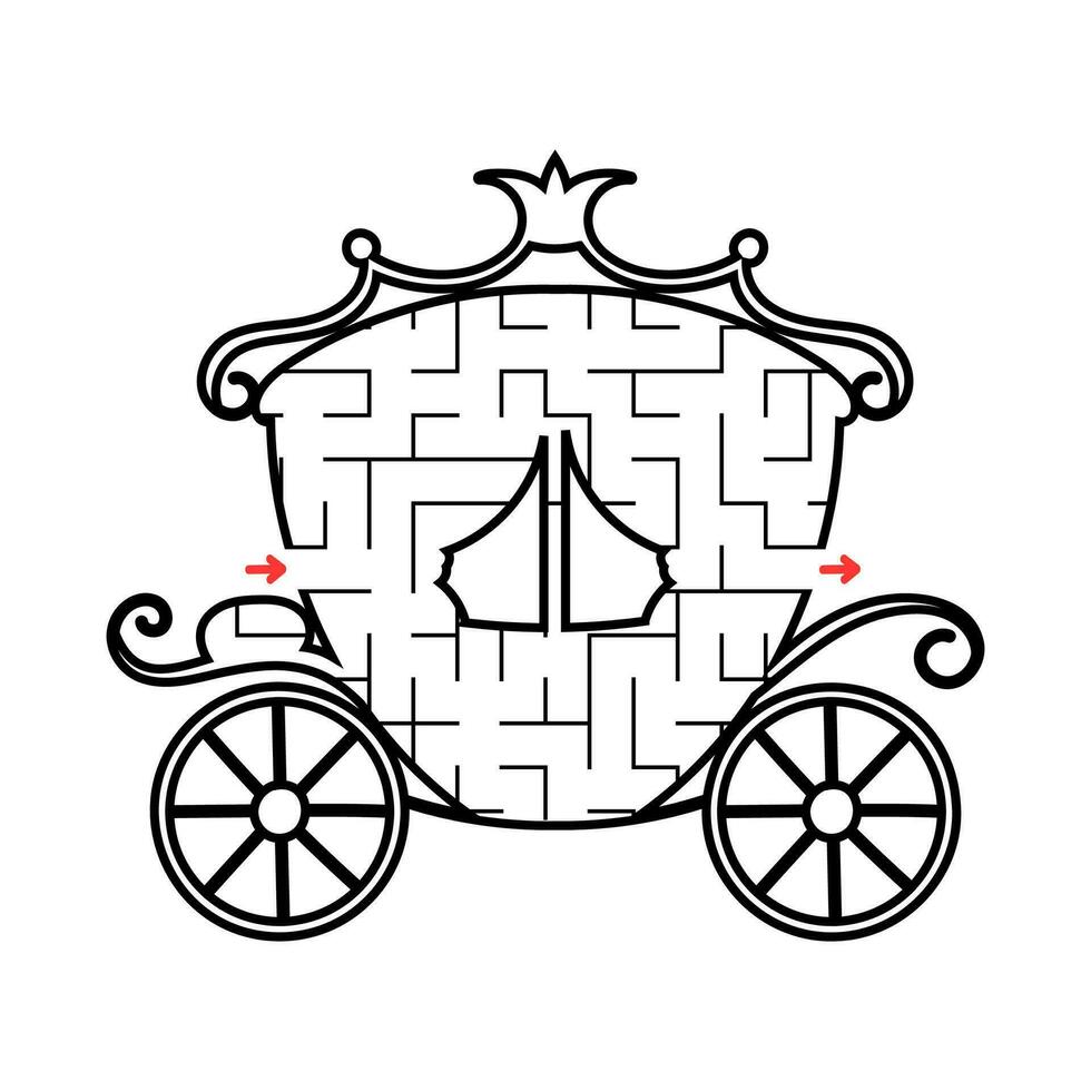 Abstract maze. Game for kids. Puzzle for children. Labyrinth conundrum. Find the right path. Education worksheet. vector