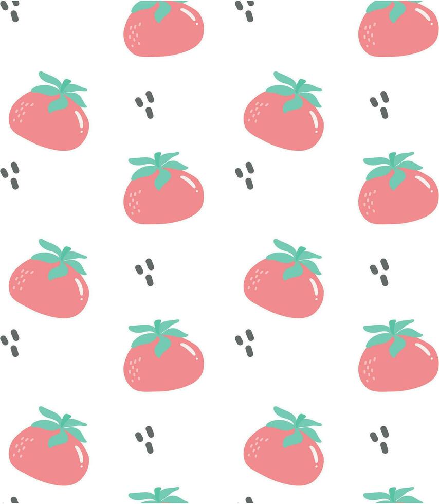 cute red tomato minimal retro pattern seamless. Ideal for fashion and textile design. Perfect for adding a touch of elegance to your projects vector